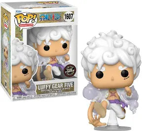 Funko Pop! One Piece Gear 5 Luffy 1607 GLOW CHASE Figure + Pop Protector