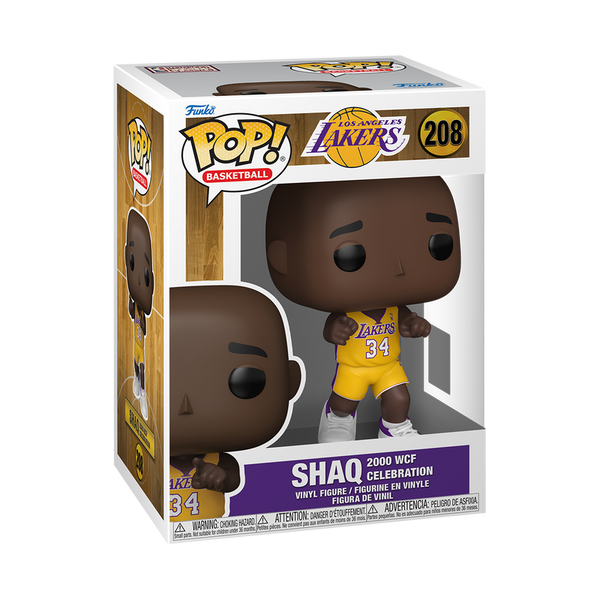 Funko Pop! Basketball NBA Los Angeles Lakers - Shaq 2000 WCF Celebration 208 Figure + Pop Protector
