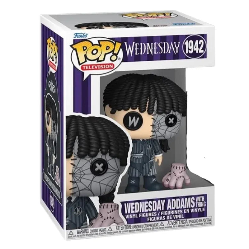 Funko Pop! Wednesday - Wednesday Addams with Thing 1942 Figure + Pop Protector
