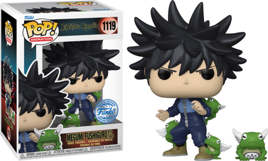 Funko Pop! Jujutsu Kaisen Megumi Fushiguro With Toads Special Edition Sticker 1119 + PoP Protector