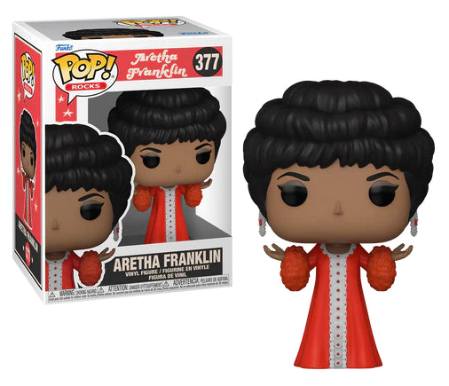 FUNKO POP! MUSIC - POP ROCKS 377 - ARETHA FRANKLIN (RED DRESS) + PoP Protector