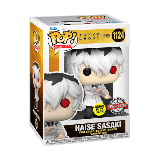 Funko POP! Animation: Tokyo Ghoul S RE #1124 Haise Sasaki Special edition GITD + protector!