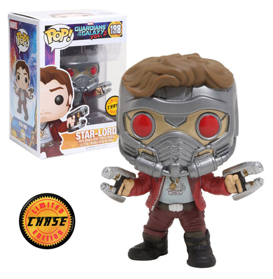 Funko POP! Marvel Guardians Of The  Galaxy VOL. 2 - Star Lord 198 CHASE + PROTECTOR!