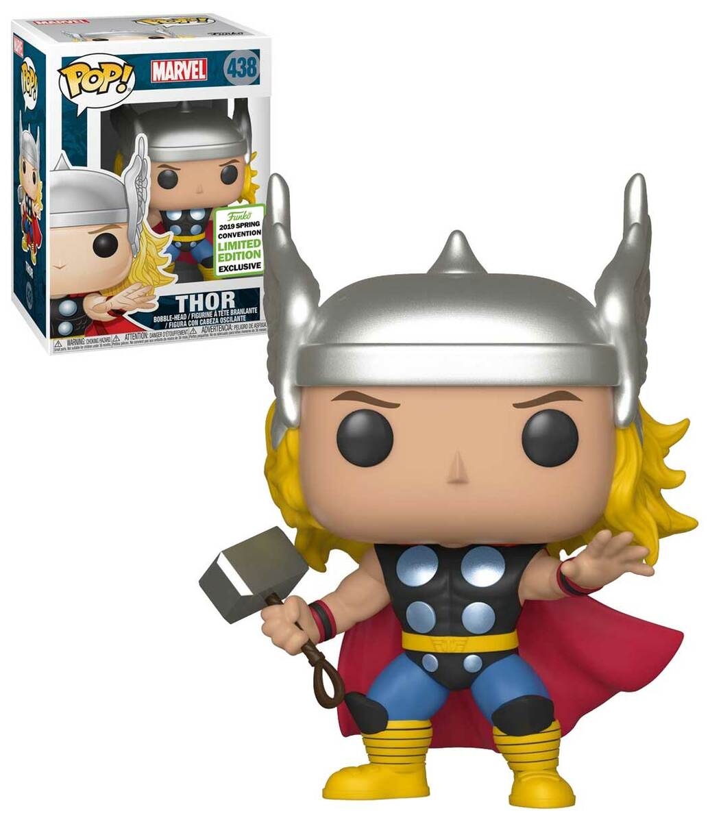 Funko POP! Marvel #438 - Thor 2019 Spring Convention Exclusive + PROTECTOR! (VAULTED)