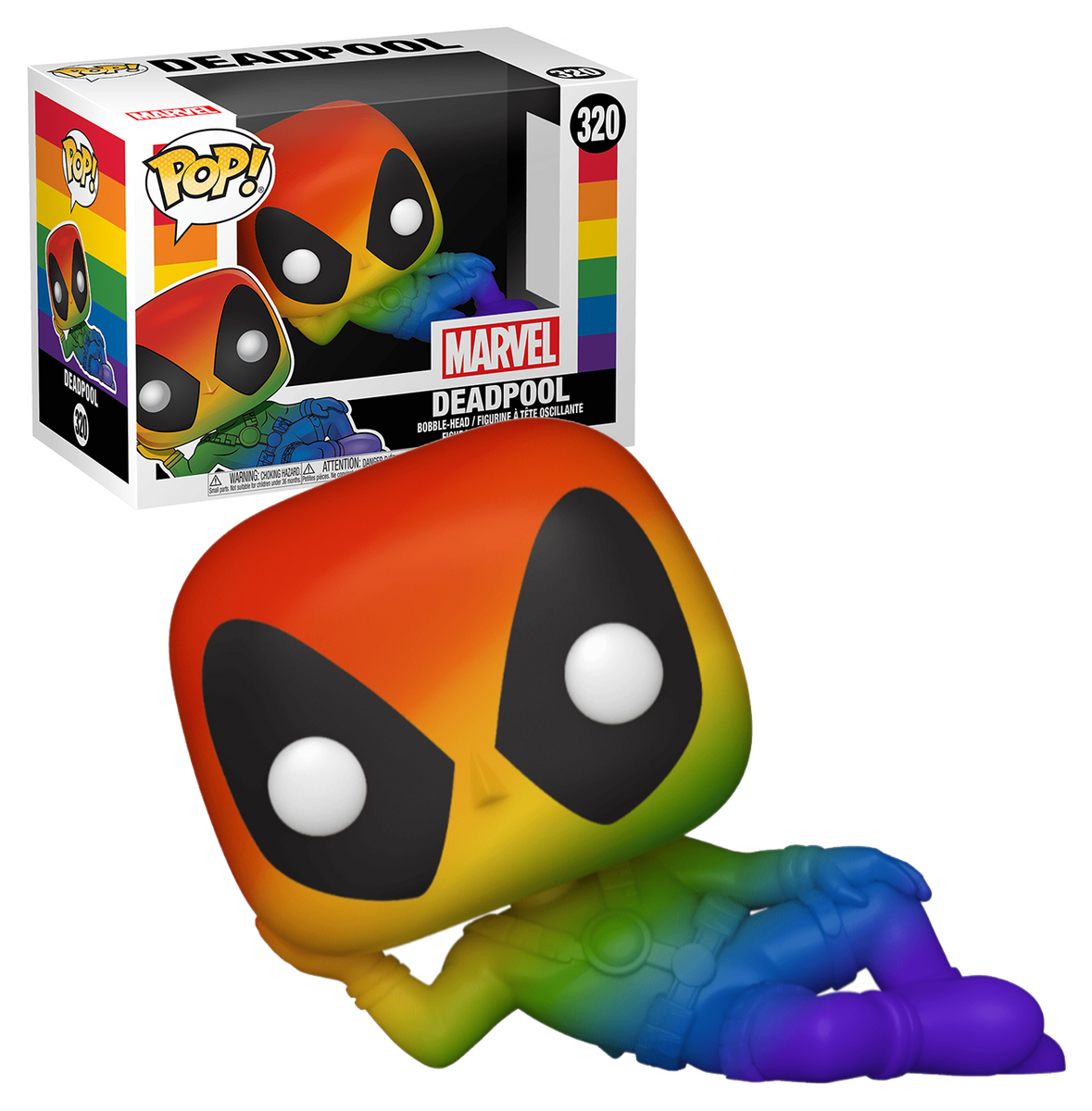 Funko POP! Marvel - Deadpool Rainbow #320 + PROTECTOR!