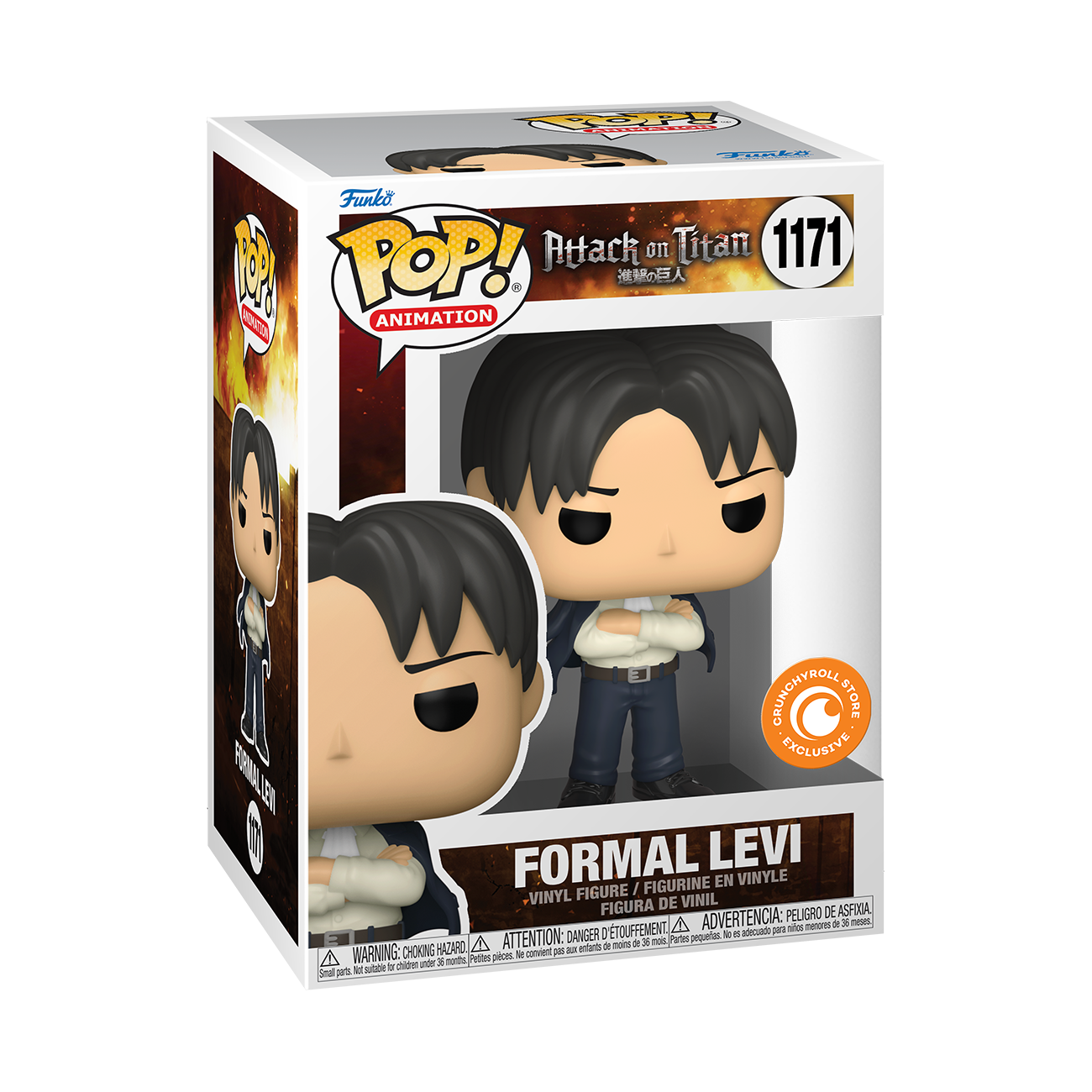 Funko POP! Animation: Attack ON Titan - Formal Levi Crunchyroll Sticker #1171 + PROTECTOR!