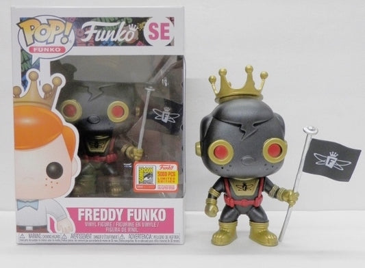 Funko Pop: Freddy Funko - Freddy Funko Robot Black 5000 PCS 2018 FUNDAYS Official Sticker + PoP Protector