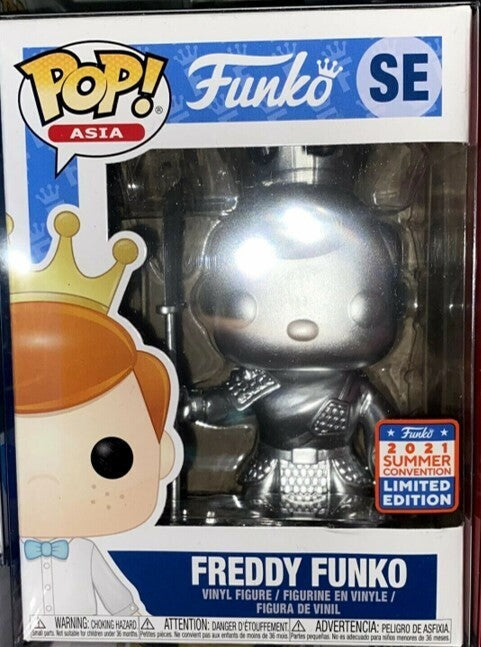 Freddy Funko as Guan Yu Silver Exclusive to Funko 2021 Shanghai Event SE + PoP Protector