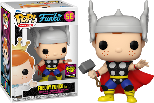 Funko Pop! SE Freddy Funko As Thor Blacklight Battle Special Edition 4000 Pieces + PoP Protector