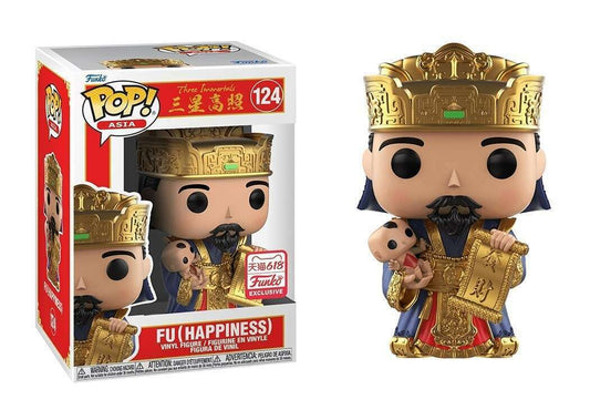 124	Funko POP #124 Fu (Happiness) Asia - Three Immortals 2021 Con + Protector