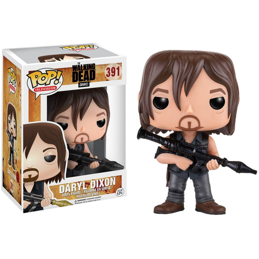 Funko Pop! The Walking Dead - Daryl Dixon (w/ Rocket Launcher) 391+ Free Protector (box ware) (VAULTED)