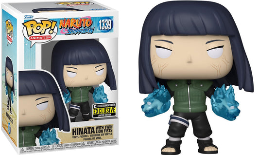 Funko Pop! Animation Naruto Shipudden 1339 Hinata w/ Twin Lion Fists (Entertainment Earth Exclusive) + PoP Protector