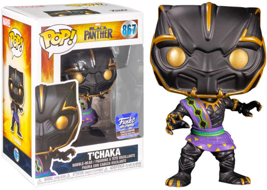 Funko POP! Marvel Black Panther #867 - T'CHAKA Hollywood exclusive + PROTECTOR!