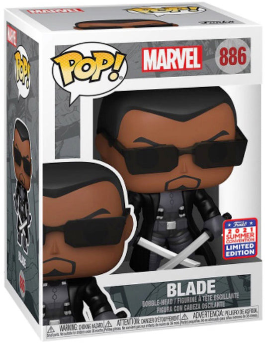 Funko POP! Marvel Blade 886 Funko 2021 Summer Convention (VAULTED)+ FREE PROTECTOR!