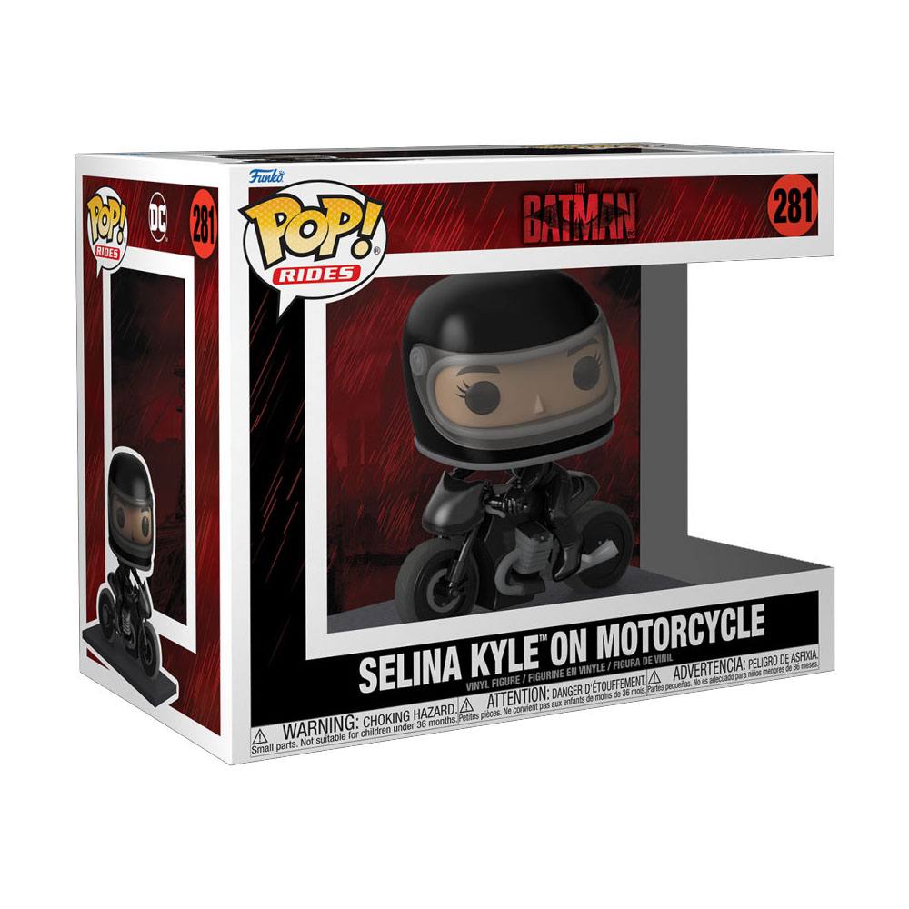 Funko POP! Rides : The Batman: #281 - Selina Kyle On Motorcycle (slight box ware) + PROTECTOR!