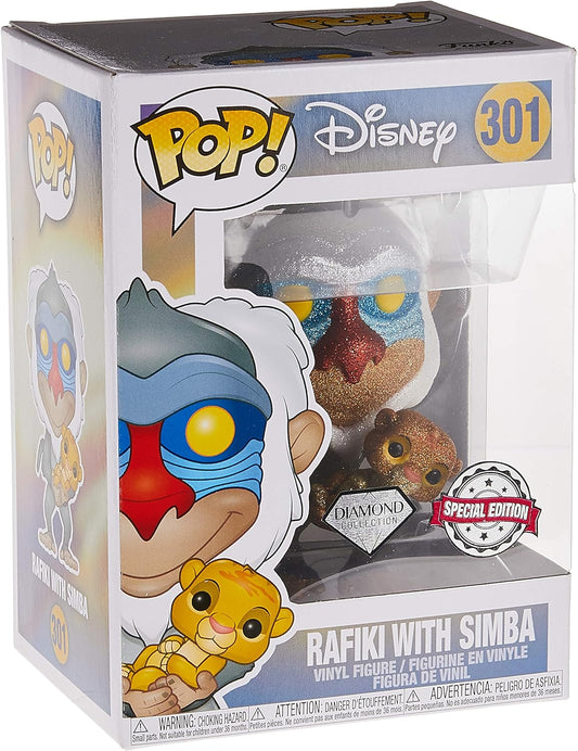 Funko POP! Diamond Collection - Disney [#301] - Rafiki with Simba - Special Edition Exclusive! + Protector