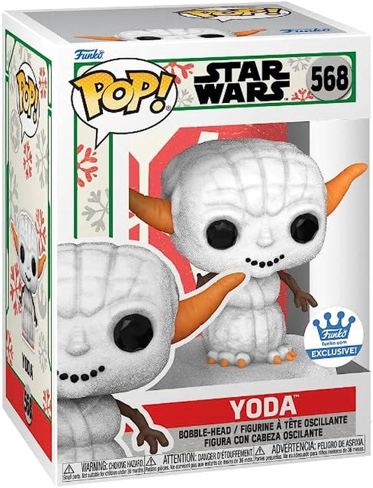 Funko POP! Star Wars Winter Edition: Yoda Snowman 568 Funko Shop Exclusive + Free Protector