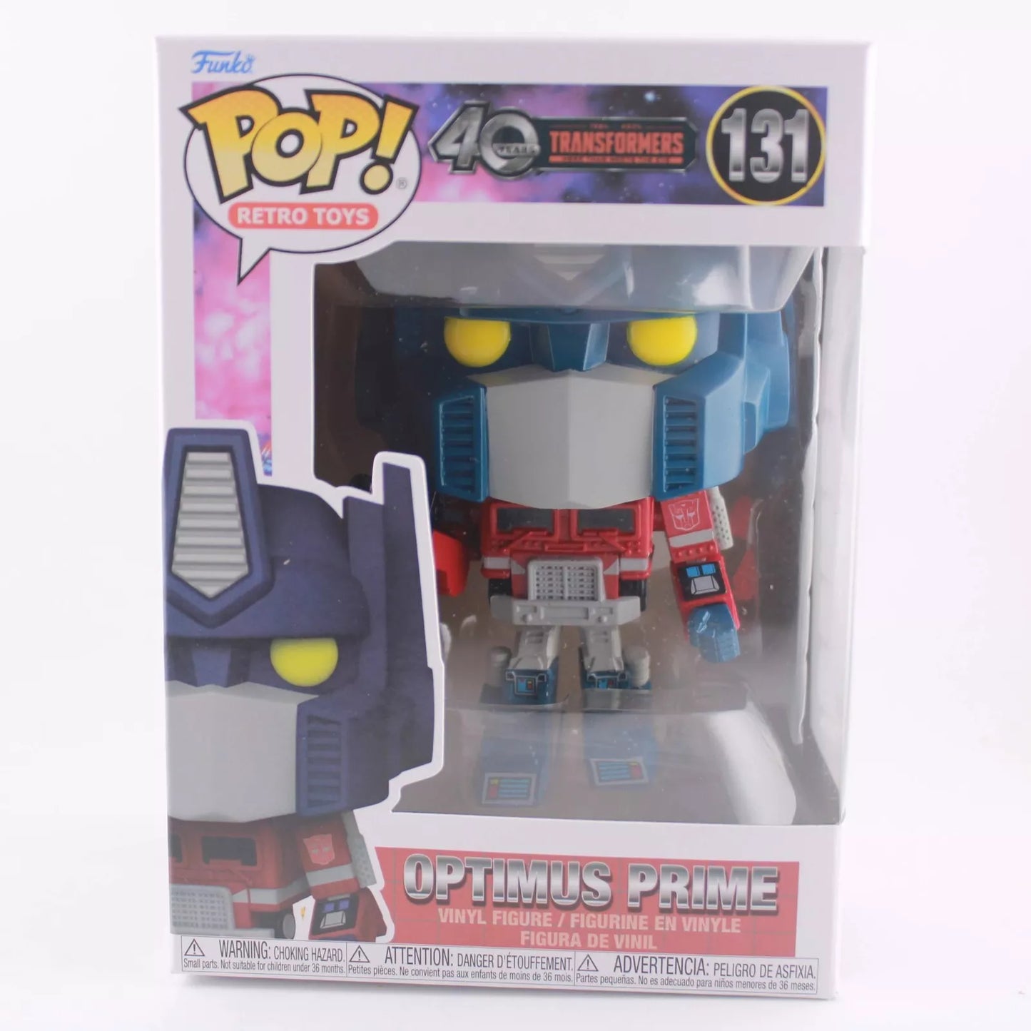 Funko Pop Transformers G1 Optimus Prime - 40 Years Anniversary Figure #131 + PoP Protector