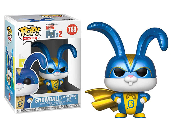 Funko POP! Movies: The Secret Life Of Pets 2 #765 - Snowball (Superhero suit) + PROTECTOR!
