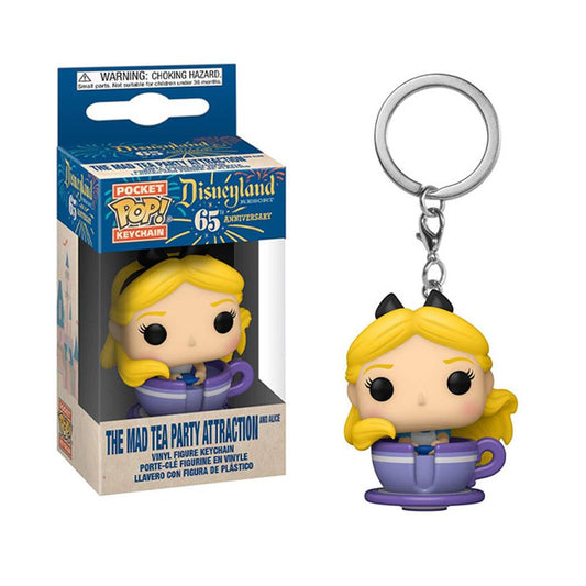Pocket POP! Keychain - DisneyLAND 65thThe mad tea party attraction and allice