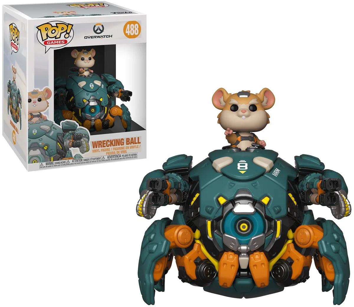 Funko POP! Games: Overwatch - Wrecking Ball #488 + PROTECTOR!