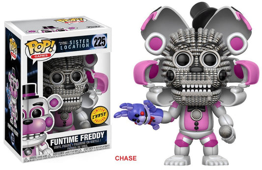 FNAF Sister Location #225 Funtime Freddy Funko Pop! Chase VAULTED RARE + PoP Protector