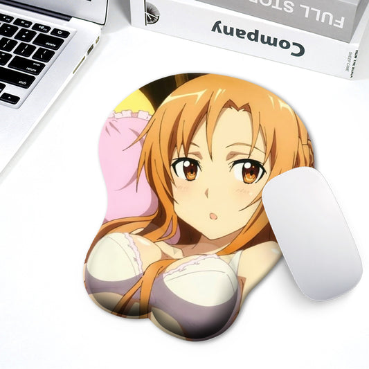 Asuna Sword Art Online SAO figure 3d Anime Girl Soft Gel Gaming Mouse Pad Mousepad Wrist Rest