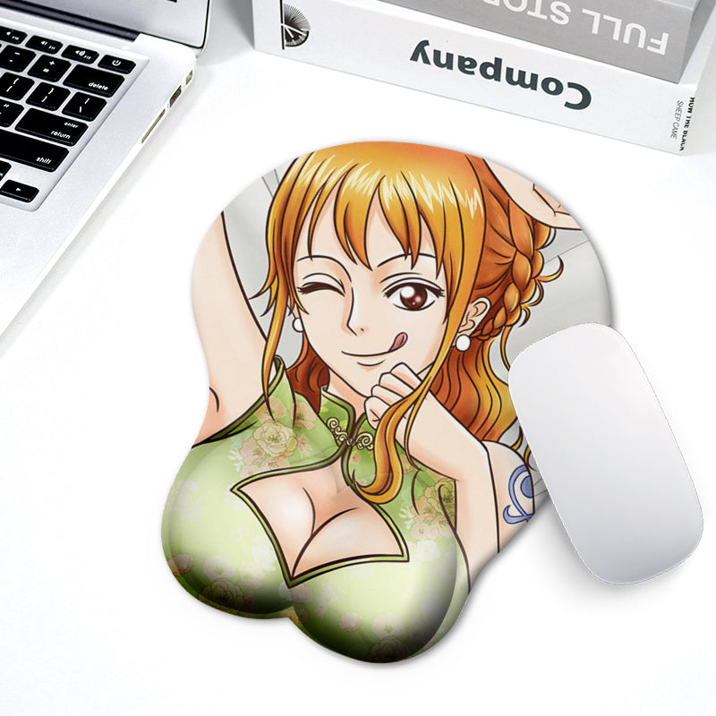 Nami One Piece figure 3d Anime Girl Soft Gel Gaming Mouse Pad Mousepad Wrist Rest
