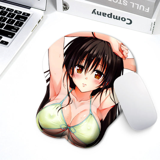 Yui Kotegawa To Love Ru Darkness 3D Breast Mouse Pad Silicone Wrist Rest Anime Mousepad Chest Mouse