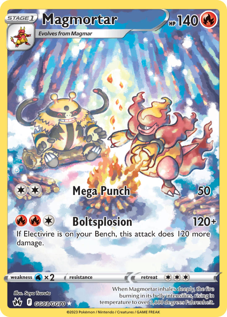 Pokemon TCG! Magmortar 2023 Crown Zenith #GG03/GG70 Trainer Gallery Near Mint
