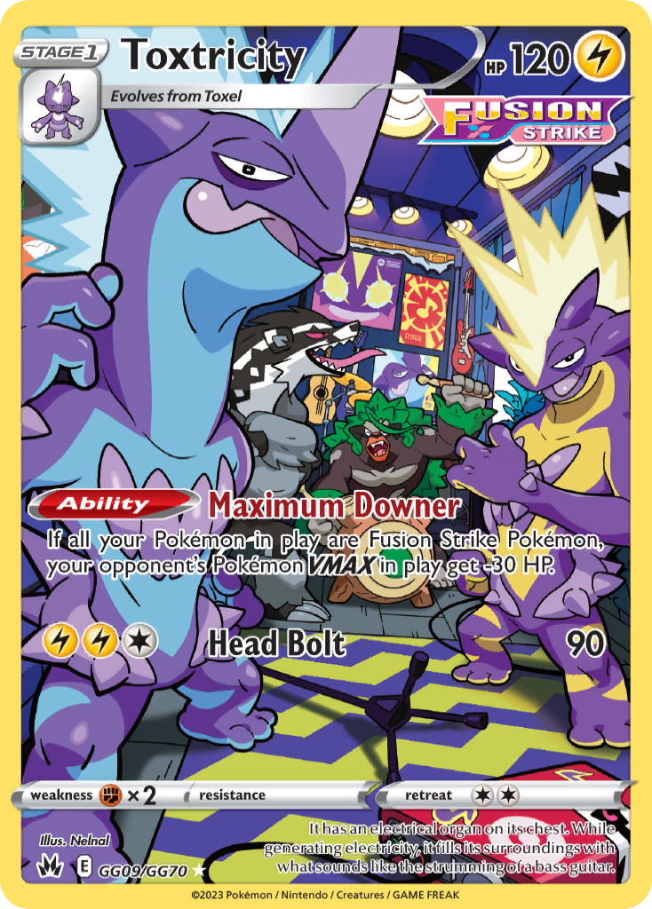 Pokemon TCG! Toxtricity 2023 Crown Zenith #GG09/GG70 Trainer Gallery