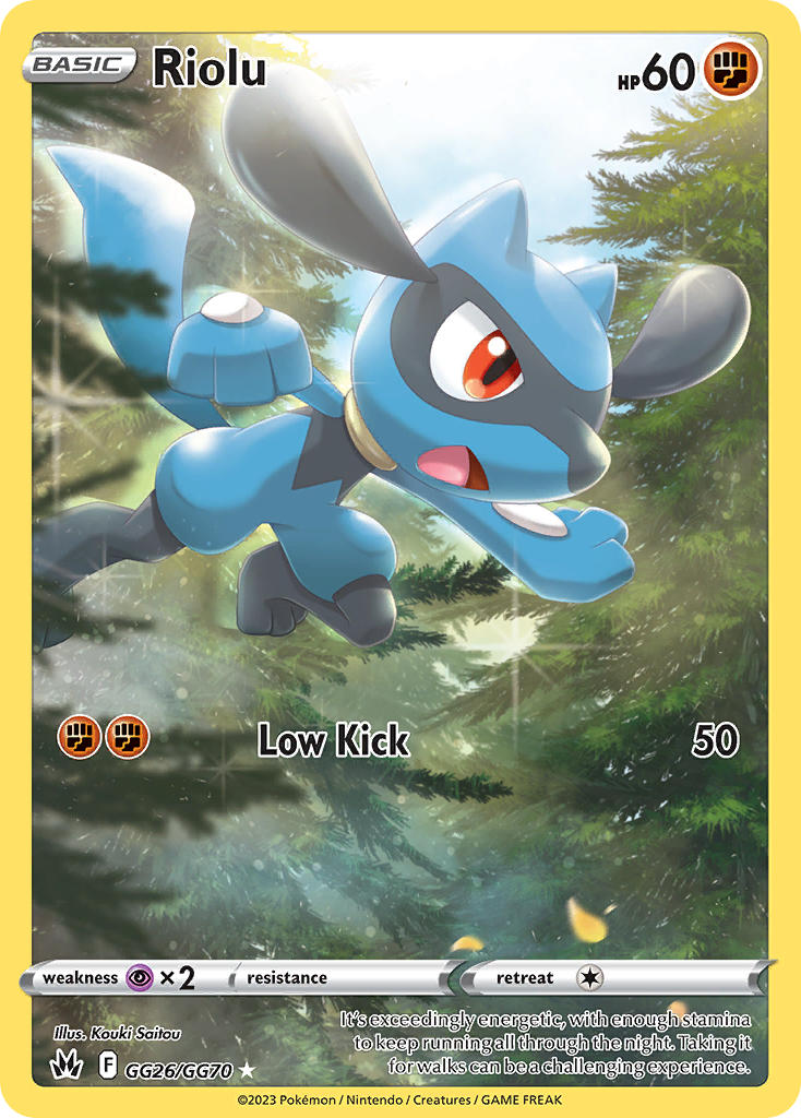 Pokemon TCG! Riolu 2023 Crown Zenith #GG26/GG70 Trainer Gallery Near Mint