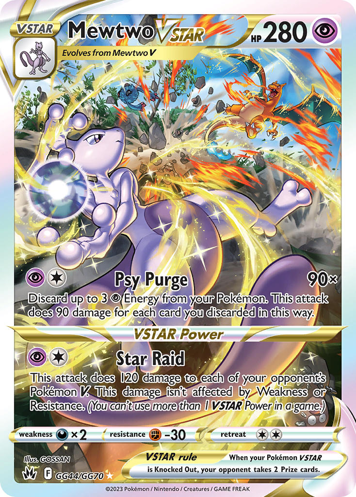 Pokemon TCG! Mewtwo VSTAR 2023 Crown Zenith #GG44/GG70 Trainer Gallery