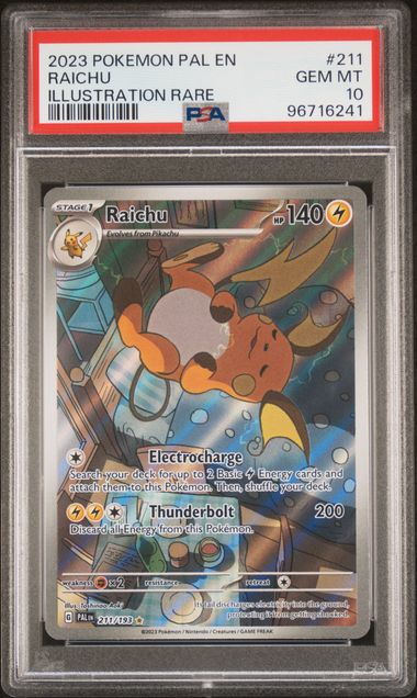 Pokemon TCG! 2023 POKEMON PAL EN-PALDEA EVOLVED #211 RAICHU ILLUSTRATION RARE