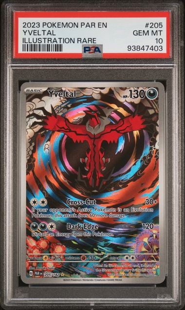 Pokemon TCG! 2023 POKEMON PAR EN-PARADOX RIFT #205 YVELTAL ILLUSTRATION RARE