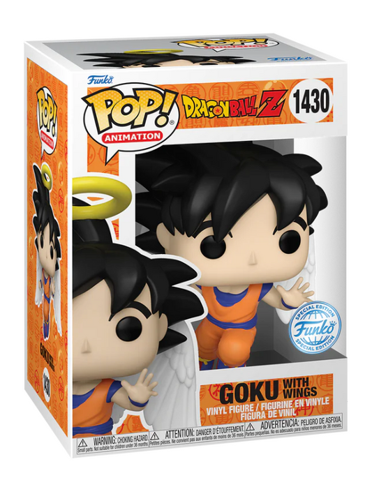 Dragon Ball Z Goku with Wings Funko Pop! Vinyl Figure #1430 Special Edition - Previews Exclusive + PoP protector