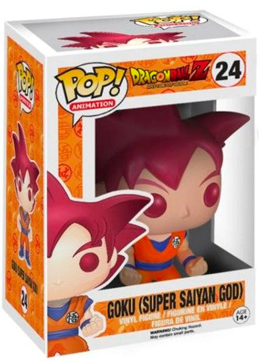 Funko Pop! Dragon Ball Z Battle of Gods - Goku (Super Saiyan God) 24 +  Protector (VAULTED)