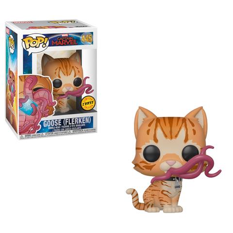 Funko Pop! Marvel Captain Marvel Goose (Flerken) Cat 445 CHASE + PoP Protector