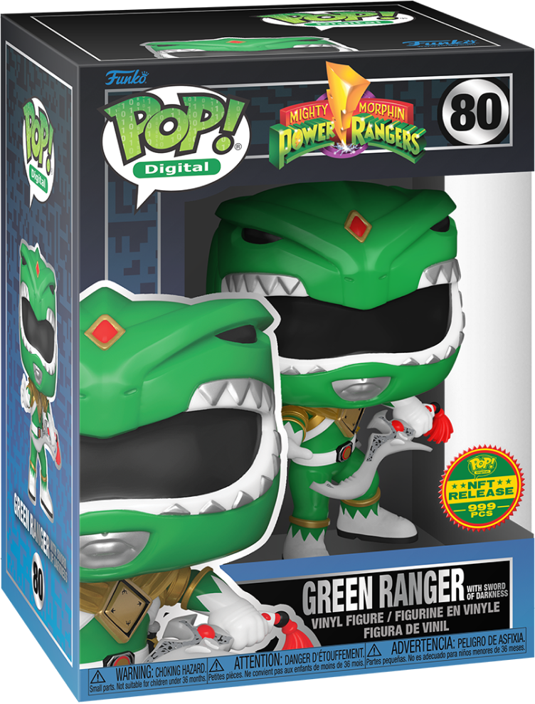 Funko PoP! 80 Mighty Morpin Power Rangers Green Ranger with Sword of Darkness (Grail) NFT RELEASE 999 PCS