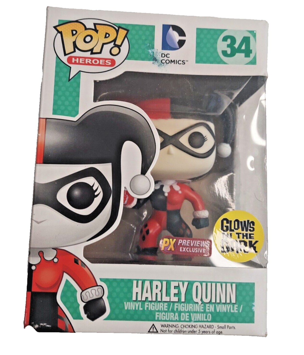 FUNKO POP! VINYL PREVEIW EXCLUSIVE HARLEY QUINN #34 FIGURE + PoP Protector