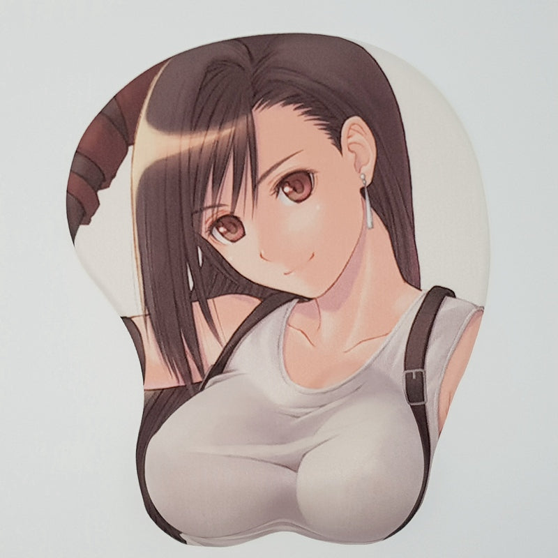 Black Tifa Lockhart Anime Mouse Pad Gaming Mouse Pad Big Soft Breast 3D Mouse Pad Wrist Rest