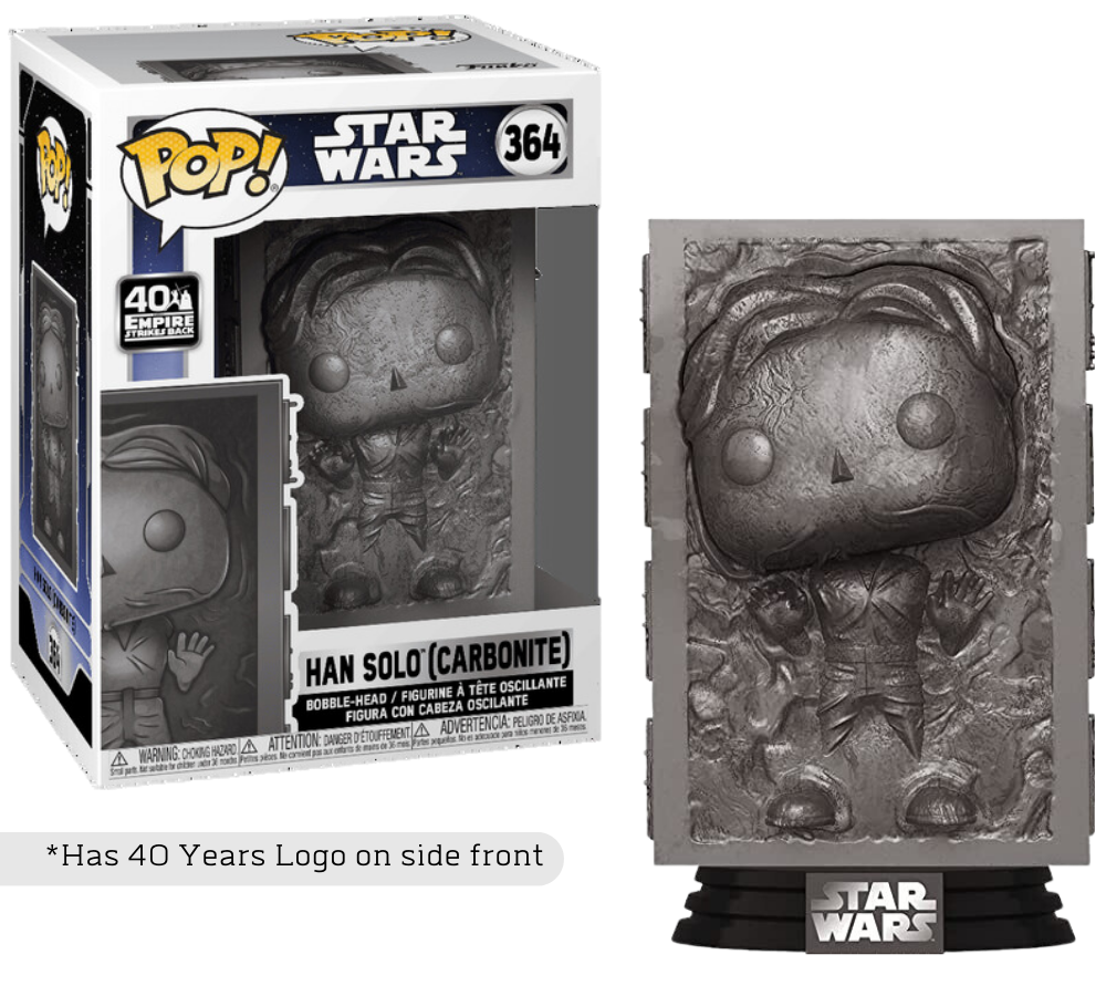 Funko Pop! Vinyl: Star Wars - Han Solo (Carbonite) (Logo On Side) #364 + PoP Protector