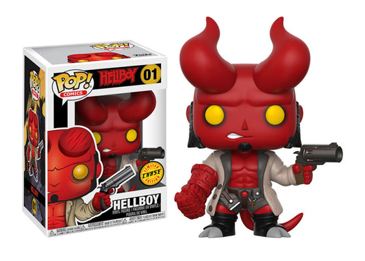 Funko Pop! Comics #01 Hellboy Chase Limited Edition Vaulted + PoP Protector