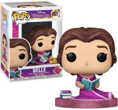 Funko Pop! Disney Princess - Belle 1021 Diamond Hot Topic Exclusive Figure + Pop Protector