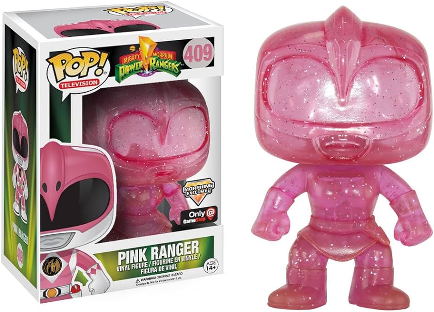 Funko Pop! Television: Power Rangers Morphing #409 Pink Ranger Gamestop exclusive + Protector (Some Box Damage)