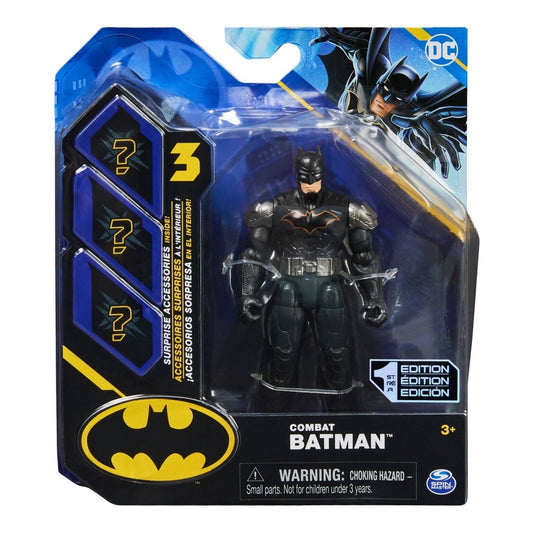 Spin Master - DC Batman -  1st Edition Combat Batman 4” Action Figure (Box Blemishes)