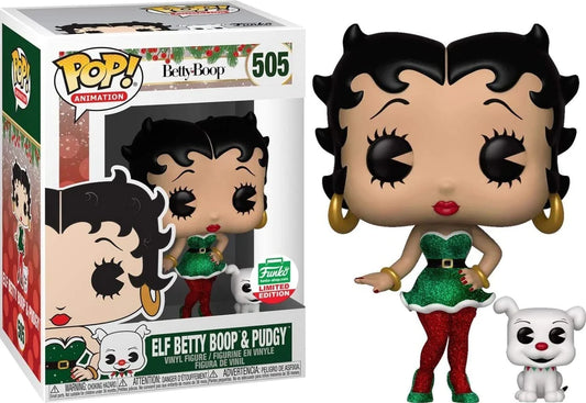 Funko POP! Elf Betty Boop & Pudgy 505 Funko Shop Exclusive (VAULTED) + Protector