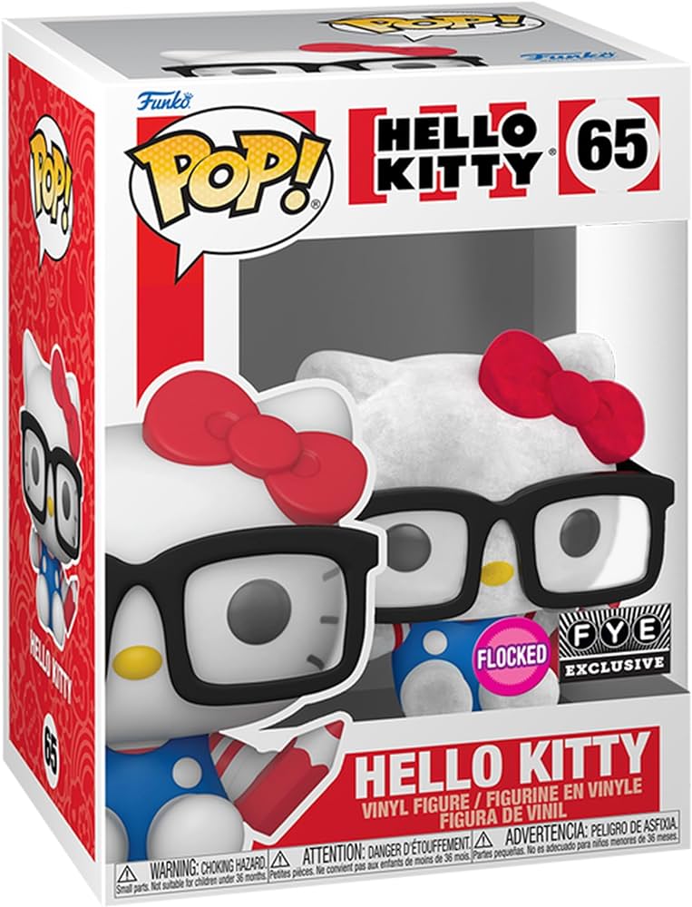 Funko Pop! Sanrio Hello Kitty Flocked FYE Exclusive #65 + Free Protector