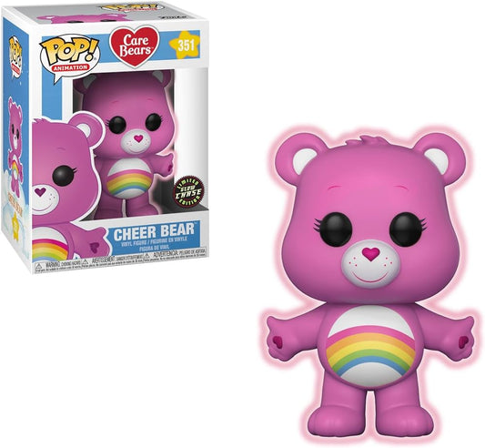 Funko POP! Animation: Care Bears GITD CHASE Cheer Bear #351 + Protector