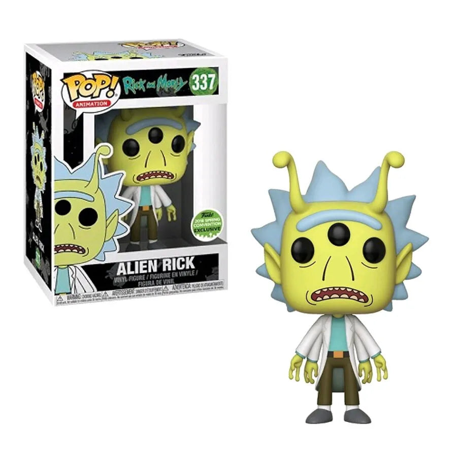 Funko POP! Animation: Rick and Morty - Alien Rick 337 Funko 2018 Spring Convention Exclusive + Free Protector